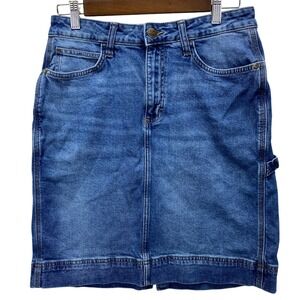 Lee Workwear Carpenter Denim Mini Skirt Womens‎ 29 Waist Small Blue Utility VTG